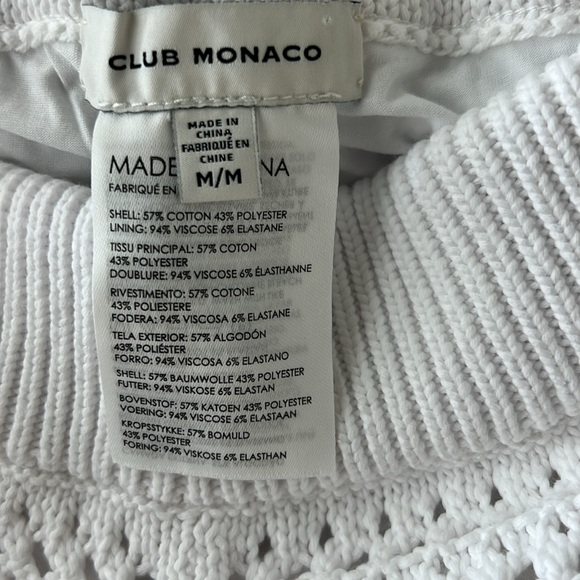 Club Monaco Ivory Crochet Shorts - Picture 2 of 3